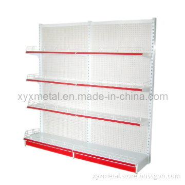 Perforated Back Supermarket Shelves Punch Back Panel Gondola Shelves